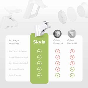 Magnetic Cabinet Locks (12-Pack 2 Keys) Baby Proofing & Child Safety by Skyla Homes - The Safest, Quickest and Easiest Multi-Purpose 3M Adhesive Child Proof Latches, No Screws or Tools Needed