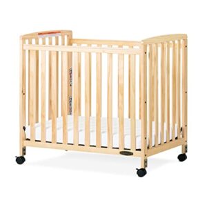 child craft bristol professional series compact crib with casters, natural
