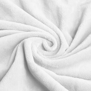 TL Care Heavenly Soft Chenille Fitted Crib Sheet for Standard Crib and Toddler Mattresses, White, 28 x 52, for Boys and Girls