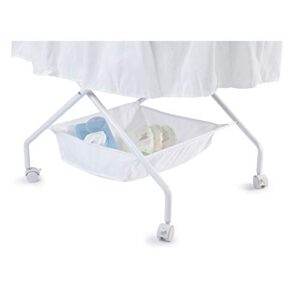 Big Oshi Madison Newborn Baby Bassinet - Bassinet for Boys or Girls - Perfect for Indoor Bedside Napping – Removable Canopy Cover – Includes Mattress Pad and Sheet, White