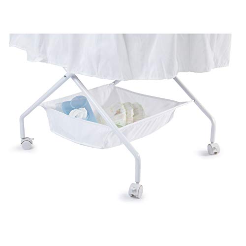 Big Oshi Madison Newborn Baby Bassinet - Bassinet for Boys or Girls - Perfect for Indoor Bedside Napping – Removable Canopy Cover – Includes Mattress Pad and Sheet, White