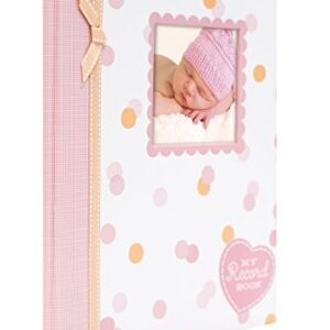 Lil Peach First 5 Years Baby Memory Book, Baby Girl Keepsake Book, Milestone and Photo Journal, Pink & Peach Confetti Polka Dots