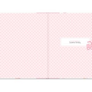 Lil Peach First 5 Years Baby Memory Book, Baby Girl Keepsake Book, Milestone and Photo Journal, Pink & Peach Confetti Polka Dots