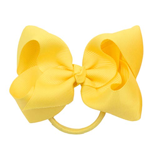 40Pcs 4.5 Inches Boutique Pops Hair Bows Elastic Hair Ties Grosgrain Ribbon Big Cheer Bow Ponytail Holder Rubber Hair Bands for Girls Toddlers Kids Teens In Pairs