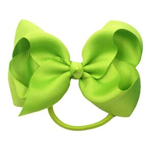 40Pcs 4.5 Inches Boutique Pops Hair Bows Elastic Hair Ties Grosgrain Ribbon Big Cheer Bow Ponytail Holder Rubber Hair Bands for Girls Toddlers Kids Teens In Pairs