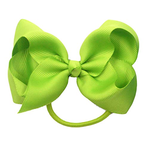 40Pcs 4.5 Inches Boutique Pops Hair Bows Elastic Hair Ties Grosgrain Ribbon Big Cheer Bow Ponytail Holder Rubber Hair Bands for Girls Toddlers Kids Teens In Pairs