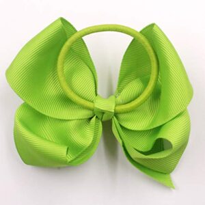 40Pcs 4.5 Inches Boutique Pops Hair Bows Elastic Hair Ties Grosgrain Ribbon Big Cheer Bow Ponytail Holder Rubber Hair Bands for Girls Toddlers Kids Teens In Pairs