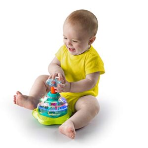 Bright Starts Press & Glow Spinner Cause and Effect Musical Baby Toy, Age 6 Months+