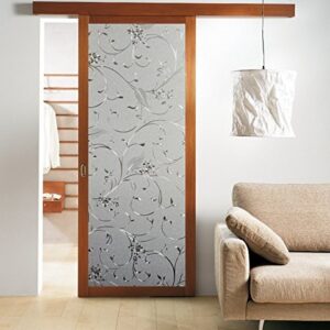 Niviy Static Cling Non-Adhesive Window Film Frosted Glass Bathroom Door Decoration Privacy Covering (17.7"x 78.7")