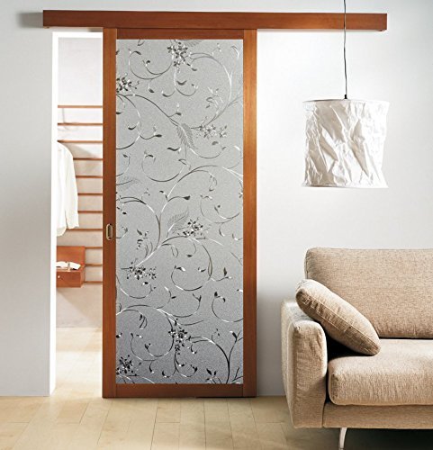 Niviy Static Cling Non-Adhesive Window Film Frosted Glass Bathroom Door Decoration Privacy Covering (17.7"x 78.7")