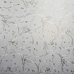 niviy static cling non-adhesive window film frosted glass bathroom door decoration privacy covering (17.7"x 78.7")