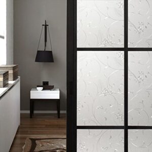 Niviy Static Cling Non-Adhesive Window Film Frosted Glass Bathroom Door Decoration Privacy Covering (17.7"x 78.7")