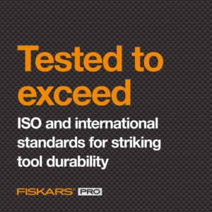 Fiskars 750230-1001 IsoCore 20 oz General Use Hammer, Carpenter Tools, Softgrip, Magnetic Nail Starter Groove, 15.5 inch,Black/Orange