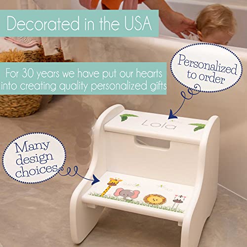 Personalized Butterfly White Step Stool