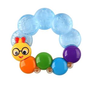 baby einstein teether-pillar rattle and chill teething toy, ages 3 months +