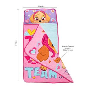 Paw Patrol Team Skye Toddler Nap-Mat Set - Includes Pillow and Fleece Blanket – Great for Girls Napping During Daycare or Preschool - Fits Toddlers, Pink