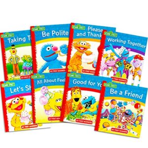 sesame street elmo manners books for kids toddlers -- set of 8