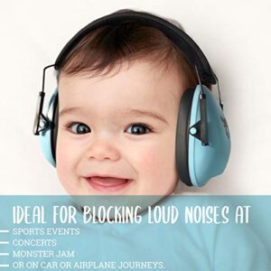 My Happy Tot Noise Cancelling Headphones for Kids, Adjustable Baby Ear Protection Earmuffs with Ergonomic Design, Blue