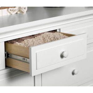 Evolur Parker Double Dresser, Winter White, 54x20.3x32 Inch (Pack of 1)