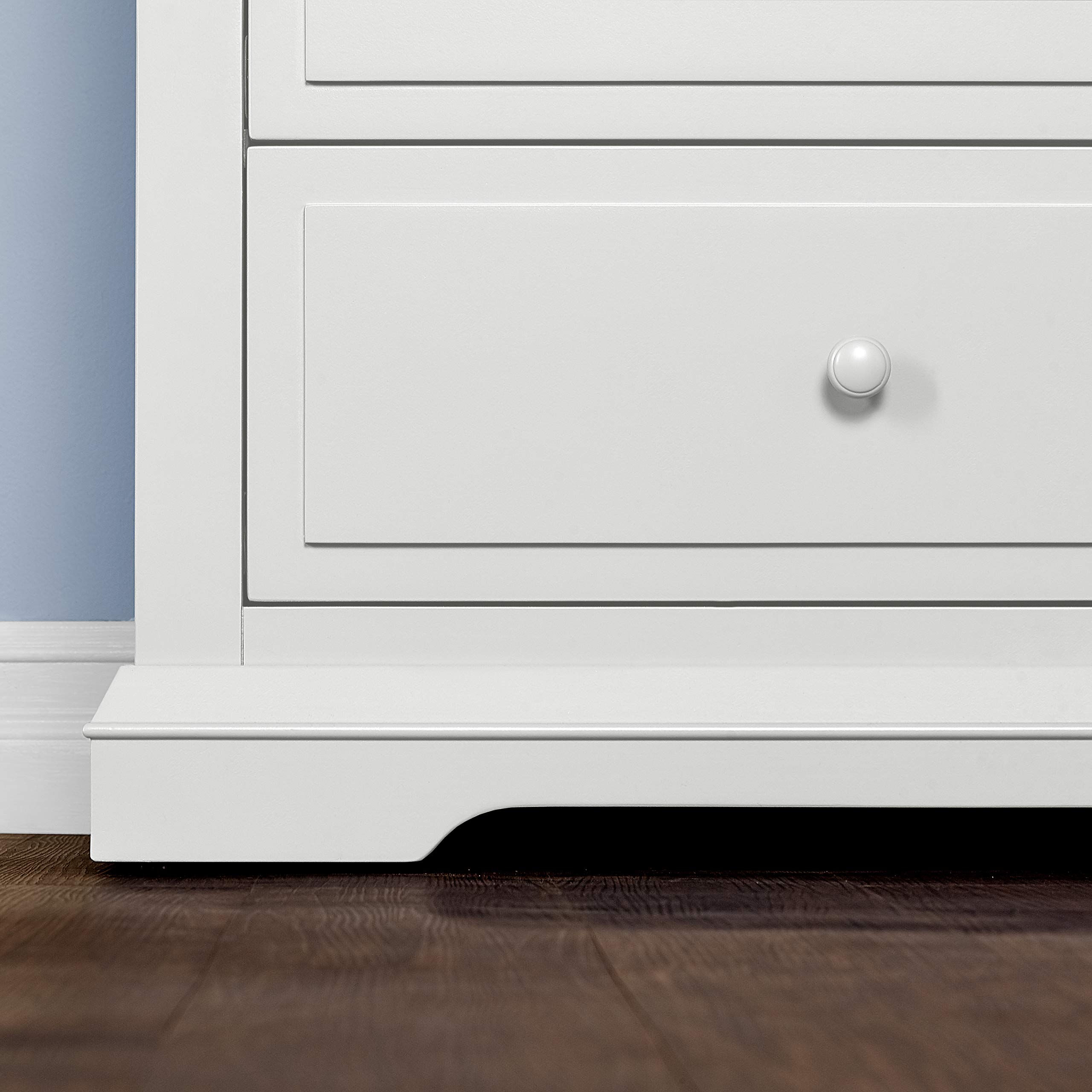 Evolur Parker Double Dresser, Winter White, 54x20.3x32 Inch (Pack of 1)