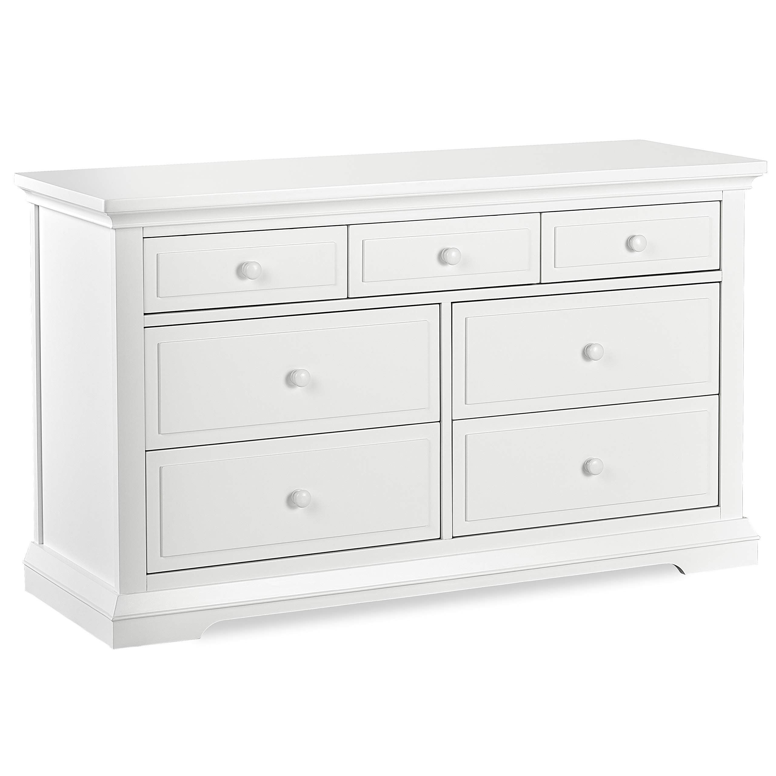 Evolur Parker Double Dresser, Winter White, 54x20.3x32 Inch (Pack of 1)