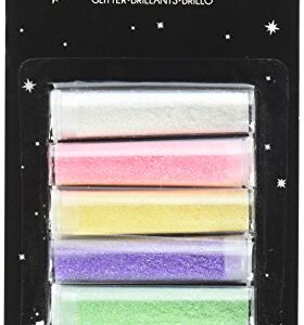 Darice, 6 Piece, Pastel Color Fine Glitter, Assorted