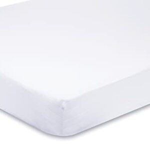 aden + anais Essentials Classic Crib Sheet, 100% Cotton Muslin, Super Soft, Breathable, Tailored Snug Fit, Solid White