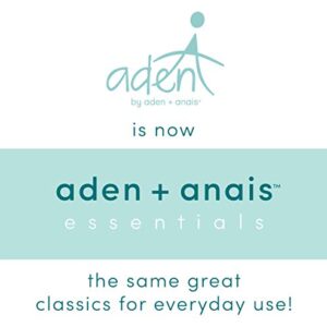 aden + anais Essentials Classic Crib Sheet, 100% Cotton Muslin, Super Soft, Breathable, Tailored Snug Fit, Solid White