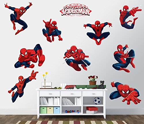 Spiderman Sticker Pack for Kids Room Wall Decor | Peel and Stick Wall Decal for Ultimate Spider-man Party Decoration by Dekosh