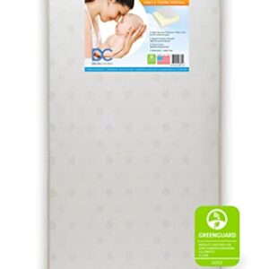 Delta Children Twinkle Stars Dual Sided - 6" Premium Sustainably Sourced Fiber Core Crib and Toddler Mattress - Waterproof - GREENGUARD Gold Certified - 7 Year Warranty - Made in USA