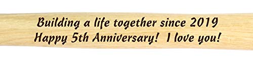 Personalized Laser Engraved Wood Handle Hammer, Valentines Gifts, Gifts for Men, 5th Anniversary Gifts for Him, Anniversary Gifts for Men