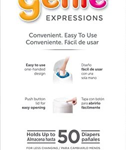 Diaper Genie Expressions Pail | Odor-Controlling Baby Diaper Disposal System | Includes Diaper Pail and 1 Starter Refill Bag