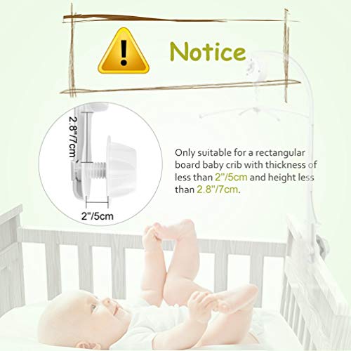 AGPtek Baby Crib Mobile Bed Bell Holder Music Box Holder Arm Bracket Baby Bed Stent Set (Nut Screw) ¨C 2 Sizes for Optional (34.6")