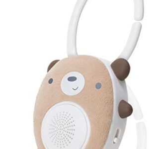 WavHello SoundBub, White Noise Machine and Bluetooth Speaker | Portable and Rechargeable Baby Sleep Sound Soother – Benji The Bear, Brown