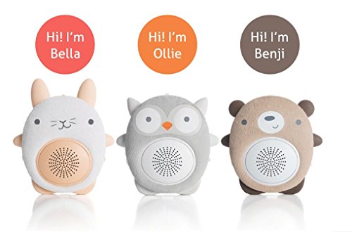 WavHello SoundBub, White Noise Machine and Bluetooth Speaker | Portable and Rechargeable Baby Sleep Sound Soother – Benji The Bear, Brown