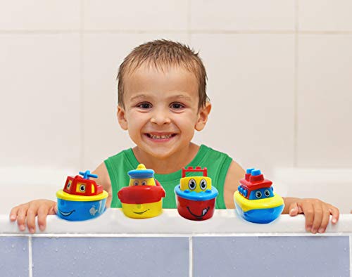 3 Bees & Me Bath Toys for Boys and Girls - Magnet Boat Set for Toddlers & Kids - Fun & Educational