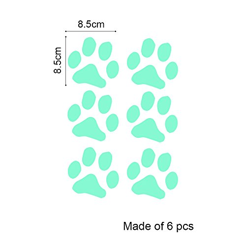 Marsway Cute Paw Print Night Luminous Removable Kids Room Wall Decal Glow in The Dark Decorative Sticker