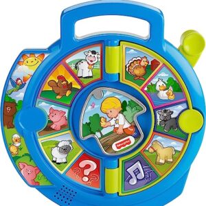 Fisher-Price Little People Toddler Learning Toy World of Animals See ‘N Say with Music and Sounds for Ages 18+ Months