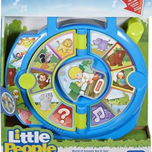 Fisher-Price Little People Toddler Learning Toy World of Animals See ‘N Say with Music and Sounds for Ages 18+ Months