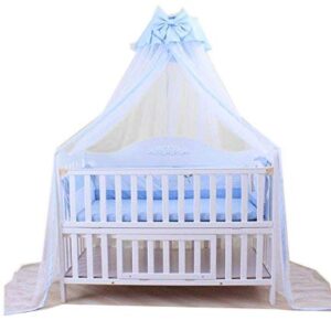 JOYLIFE Baby Netting Baby Toddler Bed Crib Dome Canopy Netting (Blue)