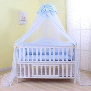 JOYLIFE Baby Netting Baby Toddler Bed Crib Dome Canopy Netting (Blue)