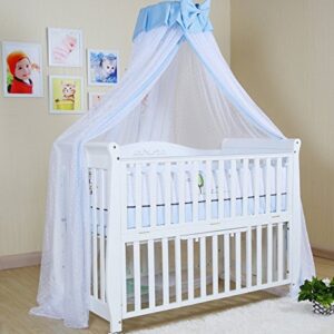 JOYLIFE Baby Netting Baby Toddler Bed Crib Dome Canopy Netting (Blue)