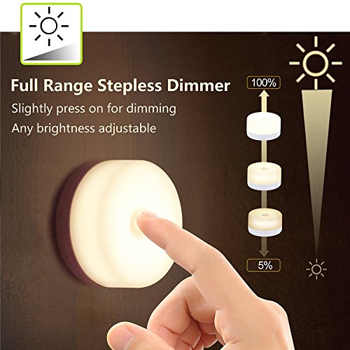 RTSU Baby Night Light, Rechargeable Mini Touch Light, Wireless LED Night Lights for Kids, Portable Bedside Lamp for Breastfeeding, Dimmable Nursery Lamp