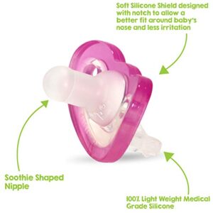 RaZbaby JollyPop Baby Pacifier Plus, 3m+, Pink, Double Pack