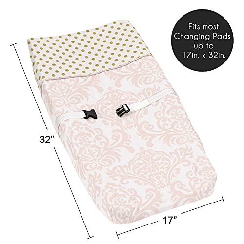 Baby Changing Pad Cover for Blush Pink, Gold and White Amelia Collection