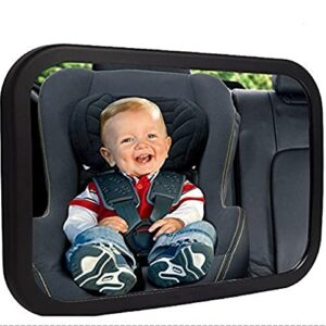 Shynerk Baby Car Mirror, Rear Facing Car Seat Mirror Safety for Infant Newborn, Baby Mirror with Wide Rearview, Shatterproof & Easy Assembled Crash Tested