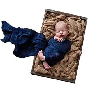 sunmig newborn baby stretch wrap photo props wrap-baby photography props (navy)