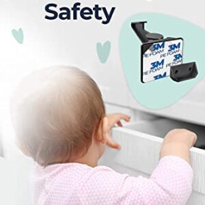 Cabinet Locks for Babies - 12 Pack - Adhesive Baby Proofing Cabinets Child Locks for Cabinets, Baby Proofing Child Proof Cabinet Latches, Drawer Locks Baby Proofing, Baby Cabinet Safety Locks