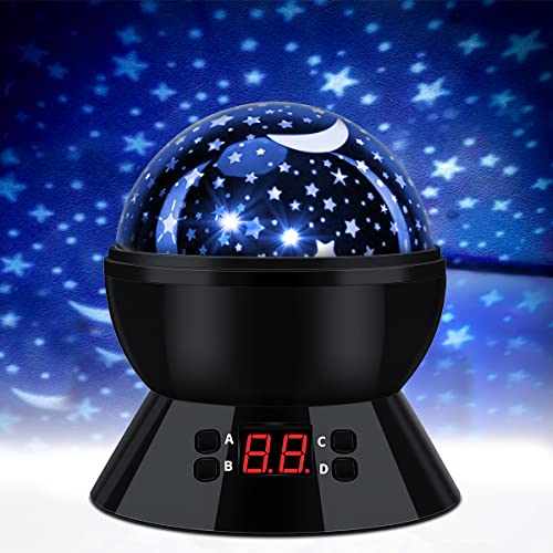 SCOPOW Star Projector Night Light for Kids Rotating Night Light on Ceiling Glow in The Dark for Bedroom Decor Starry Sky LED Lamp with Timer, Birthday Gifts Toys for Baby Toddler Girls Boys