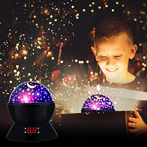 SCOPOW Star Projector Night Light for Kids Rotating Night Light on Ceiling Glow in The Dark for Bedroom Decor Starry Sky LED Lamp with Timer, Birthday Gifts Toys for Baby Toddler Girls Boys